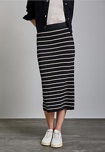 Jupe mi-longue stretch