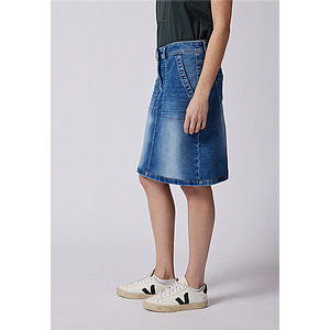 Jupe jean longueur midi