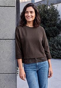 Pull sweat fond dentelle
